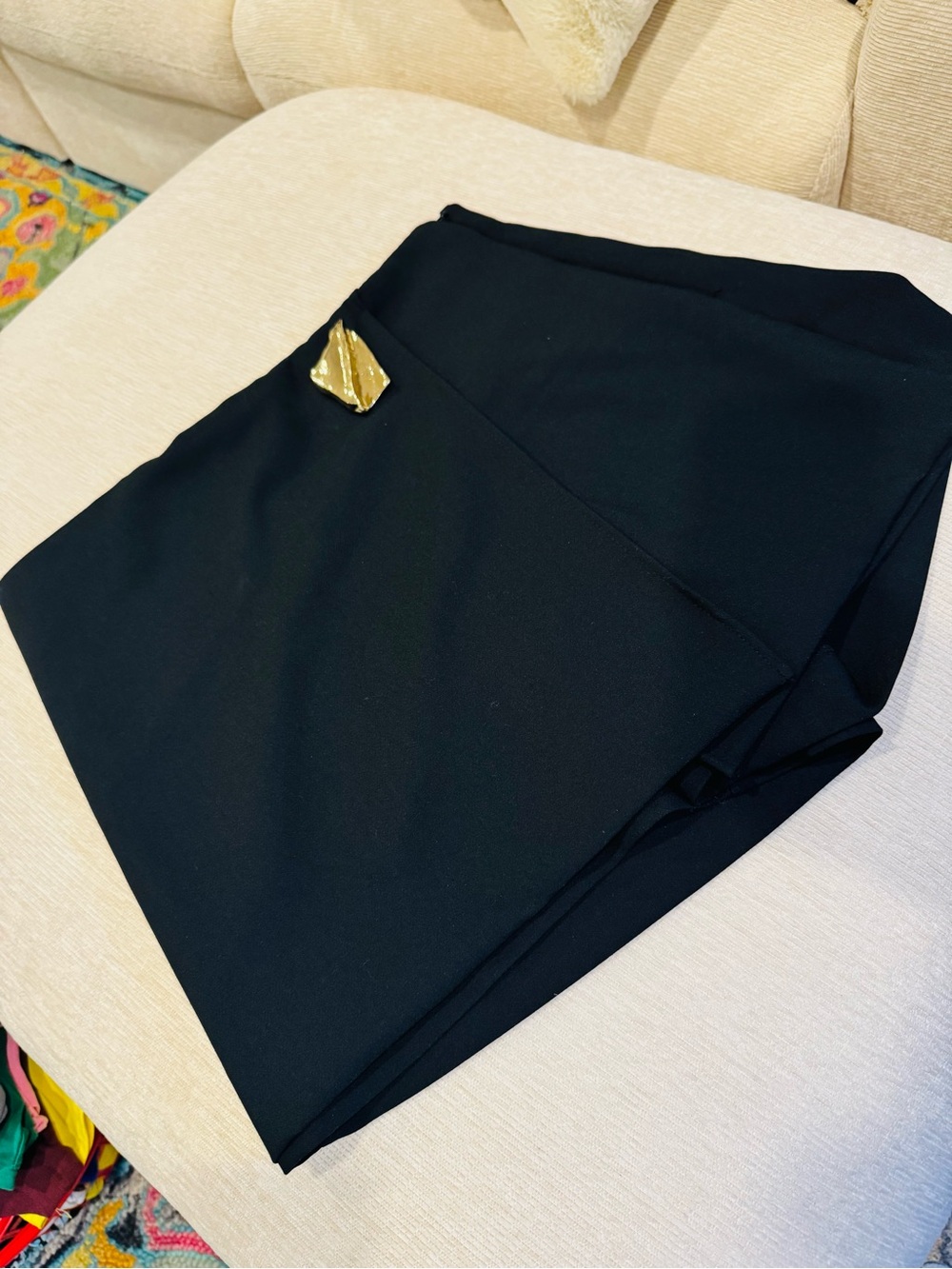 Zara Black skort with Gold Accent